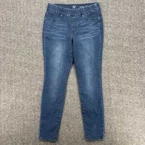 Crown & Ivy Petite Skinny Pull On Jeans Dark Wash Blue Size 10PR Jeggings